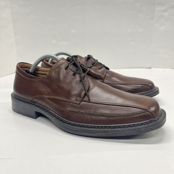 Structure Shoe Brown Leather Vera Gomma Men's 12D Dress Shoe Made In Italy - Picture 1 of 14